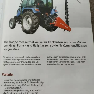 Doppelmessermähwerk 225/2H cm ab 35 PS