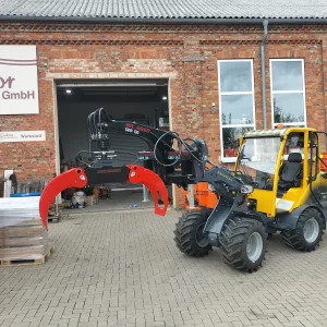 Rückezange Grip 130 3t für Frontlader mit Rotator Euroaufnahme